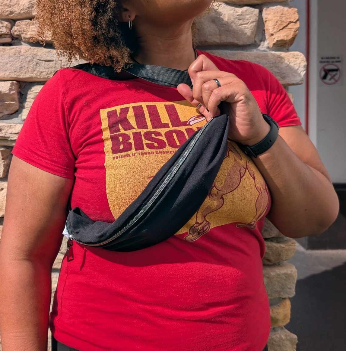 Stretchy Sling Bag- Black 