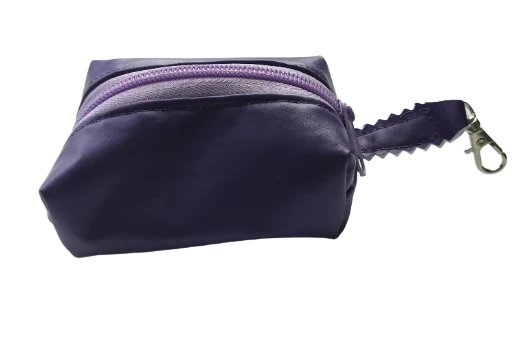 Purple Mini Pouch Ear Buds Holder 