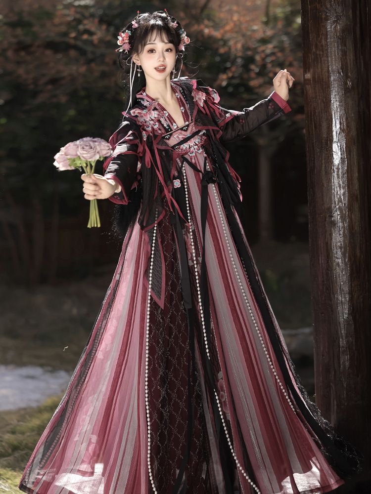 complete set Hanfu in the Tang style black series