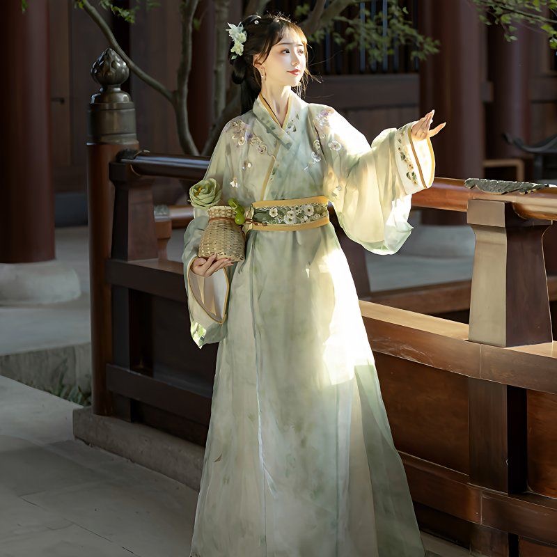 robe set  Hanfu with straight skirt