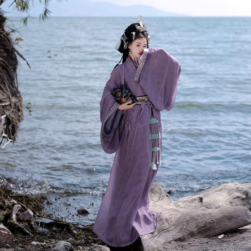 Spear and Warrobe with a Long Train purple