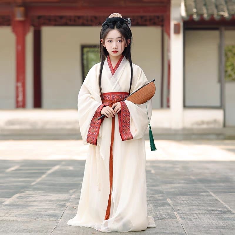 Children Traditional Hanfu Dress Zhuangzi-style robe