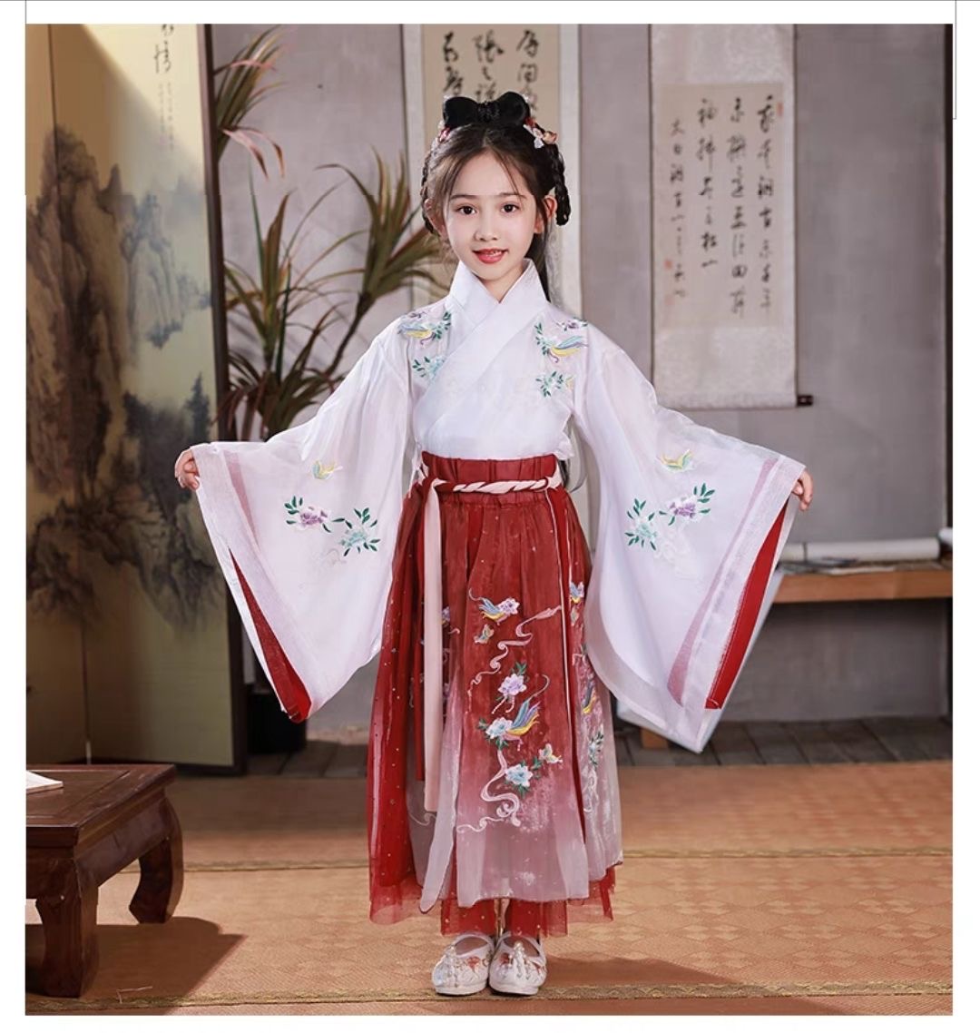 Kid girls Traditional Hanfu Dress