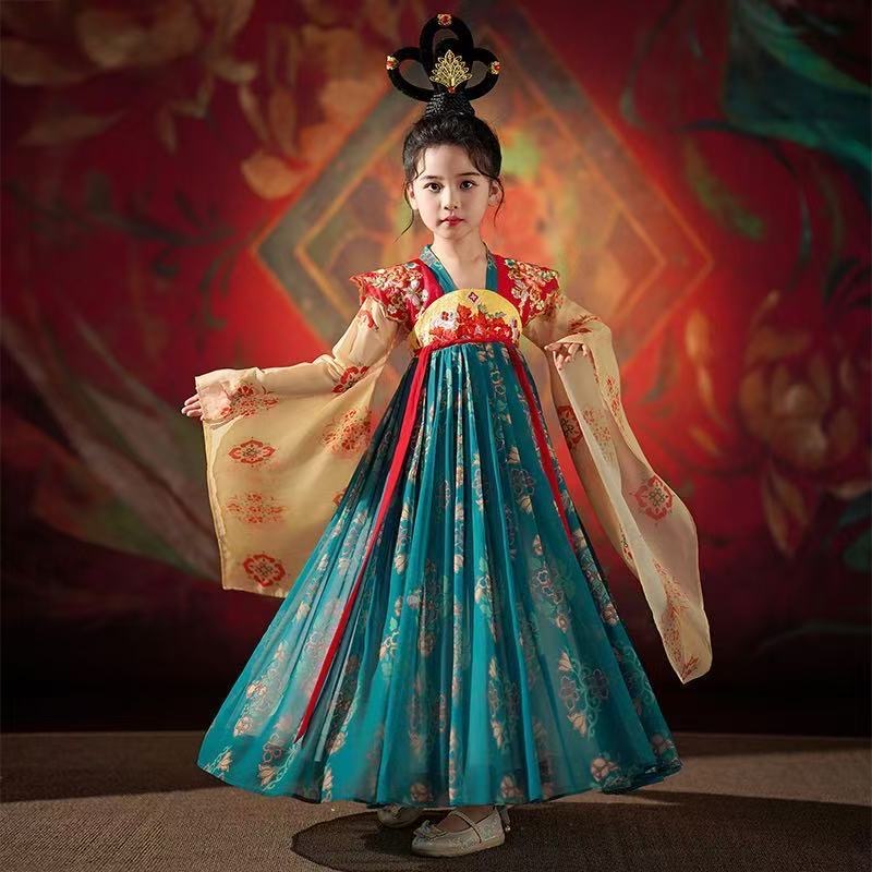 Dunhuang Girsl hanfu kid Traditional Hanfu Dress for Kids