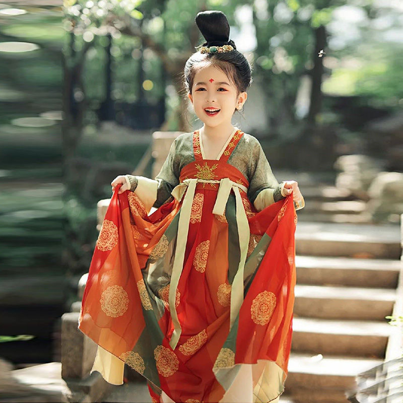 Kid hanfu tang girsl hanfu Traditional Hanfu Dress