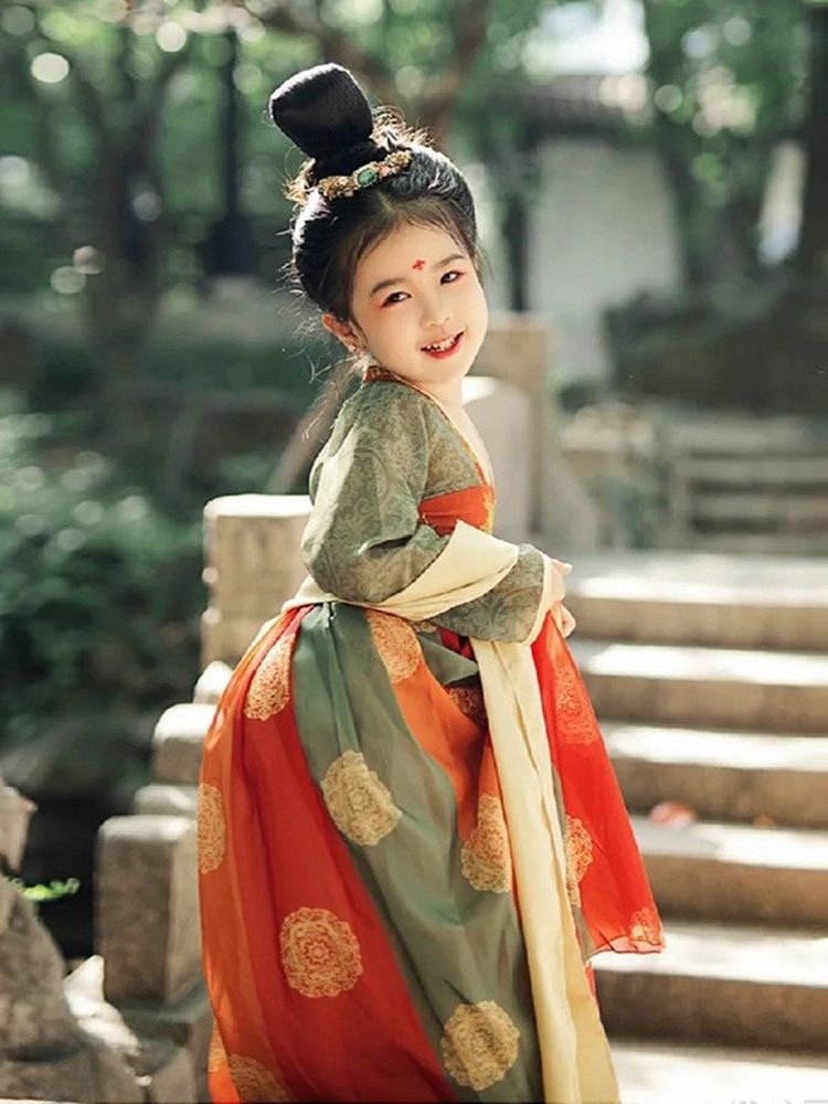 Kid hanfu tang girsl hanfu Traditional Hanfu Dress