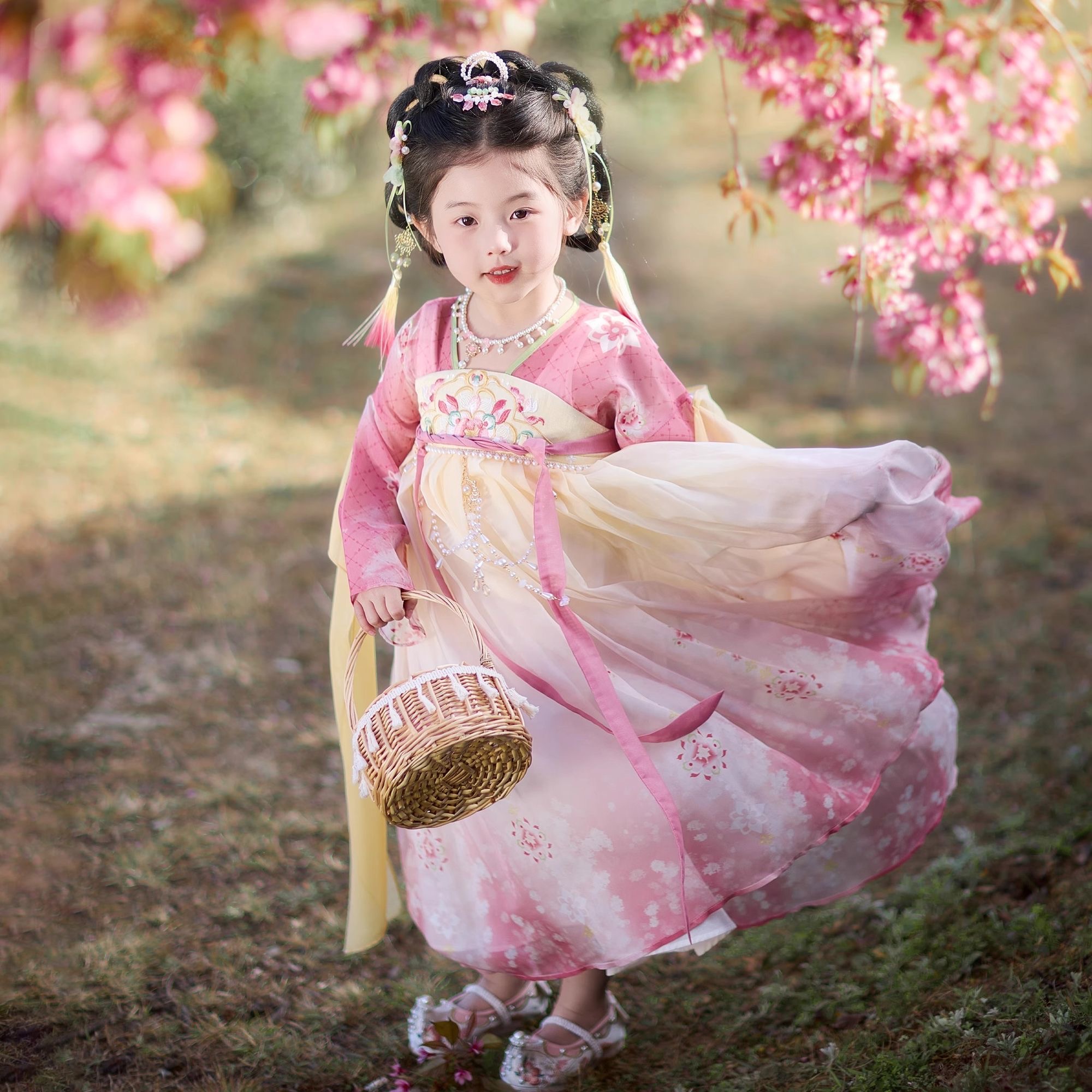 Girls Traditional Hanfu Dressn kids hanfu