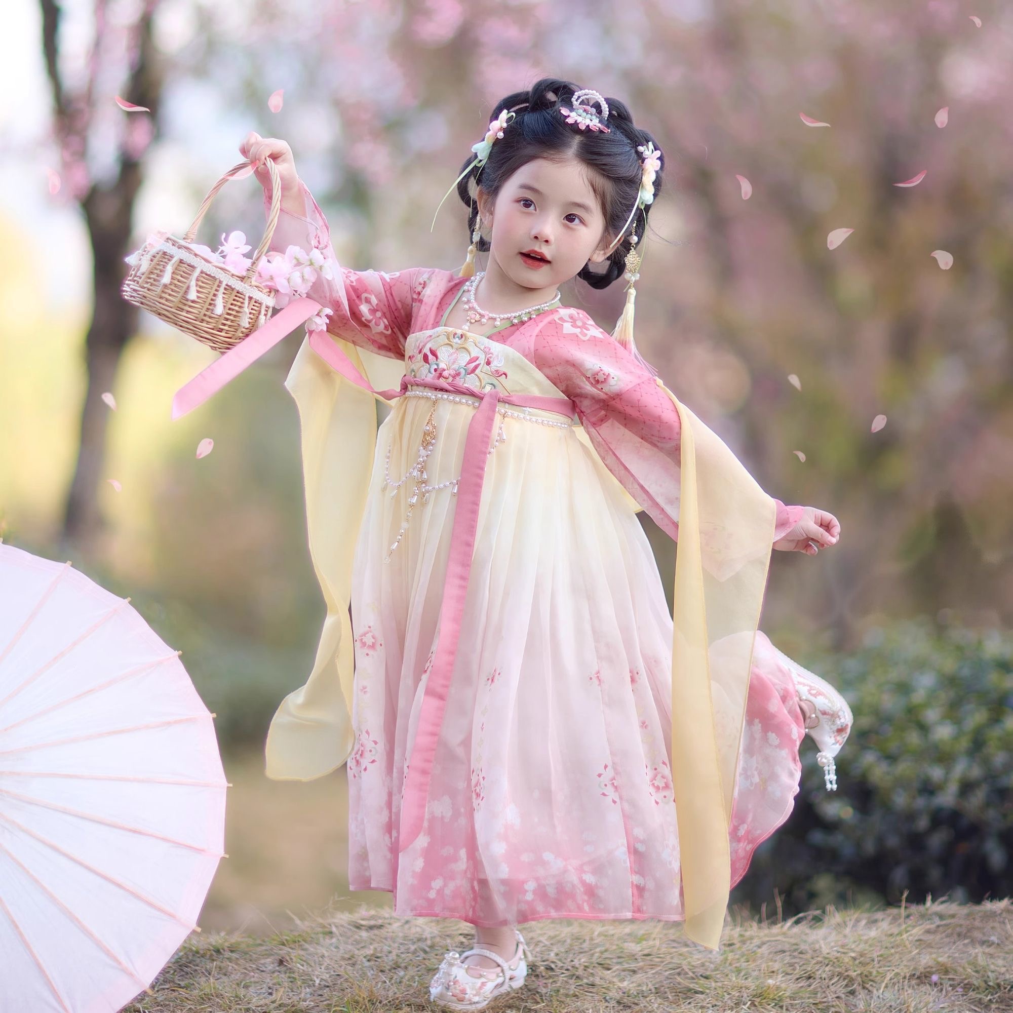 Girls Traditional Hanfu Dressn kids hanfu