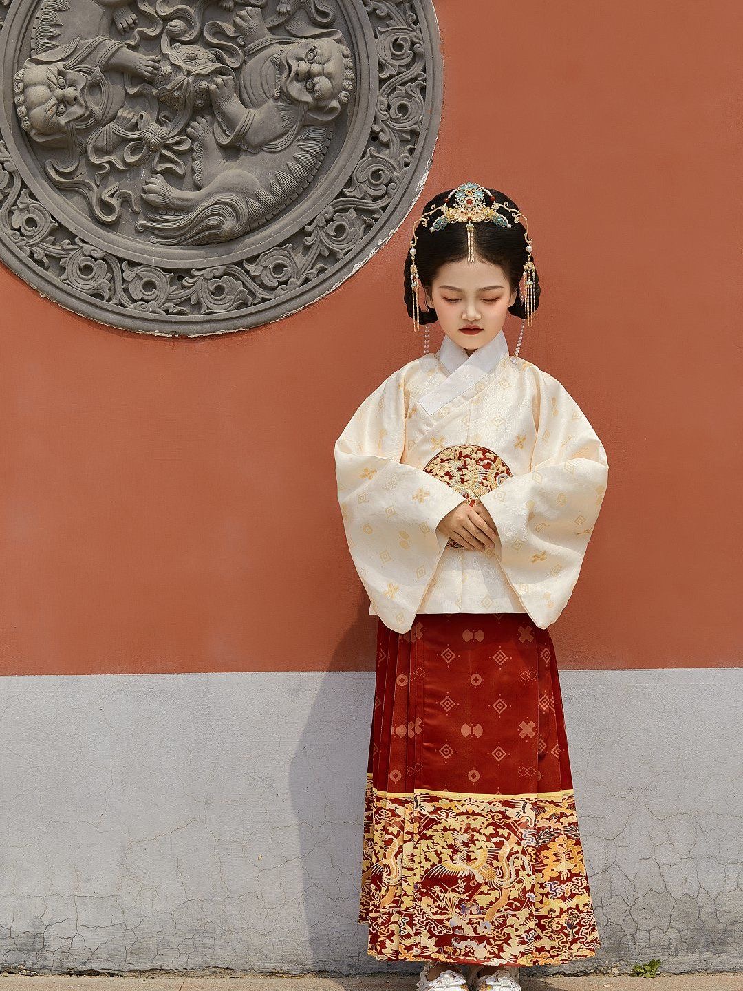 Girls Traditional Hanfu Dress  horse horse hoof skirt