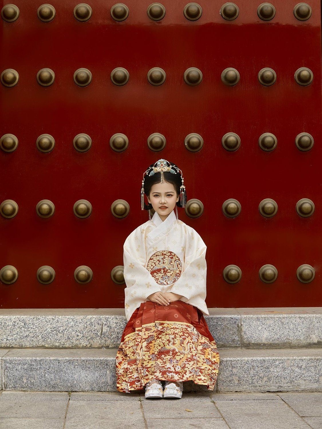 Girls Traditional Hanfu Dress  horse horse hoof skirt