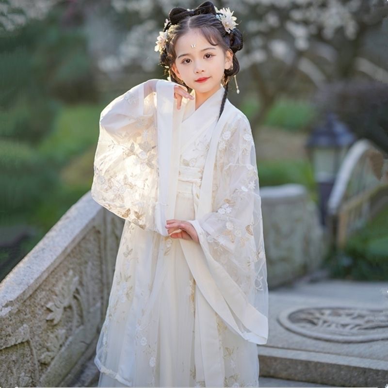 Traditional White Hanfu Dress
