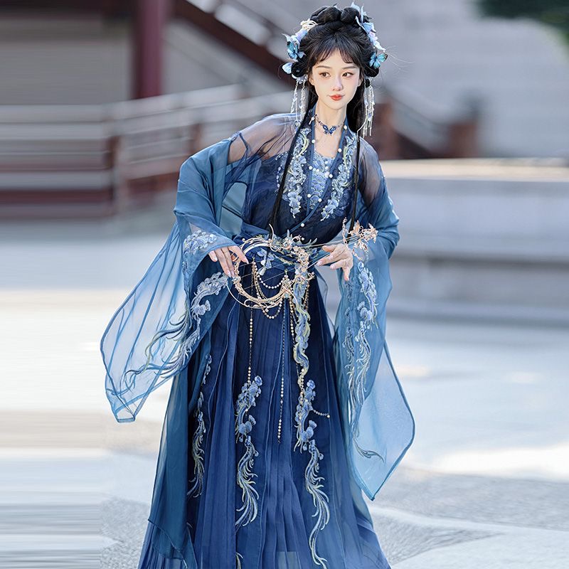 Traditional Blue Hanfu Dress