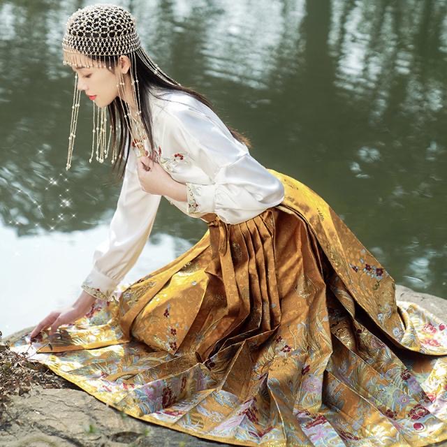 Traditional Hanfu Dress horse-faced skirt