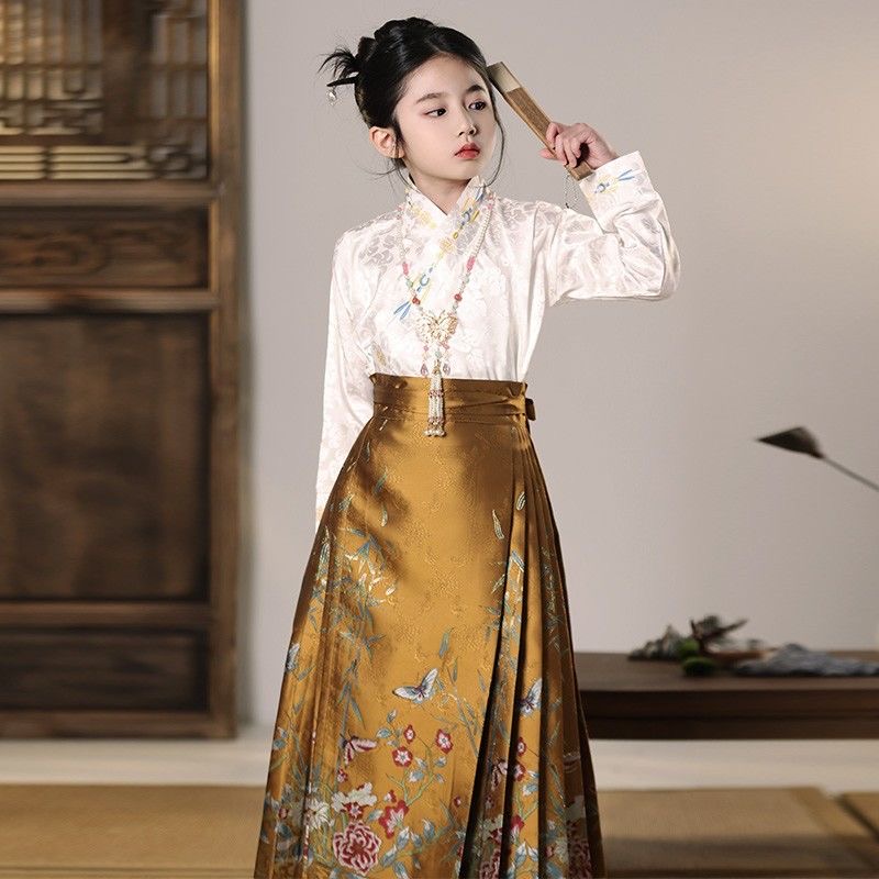 Traditional Hanfu Dress for Children horse-faced skirt 