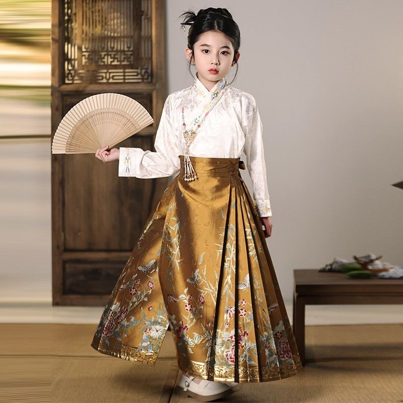Traditional Hanfu Dress for Children horse-faced skirt 
