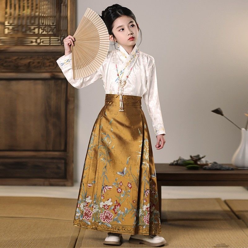 Traditional Hanfu Dress for Children horse-faced skirt 