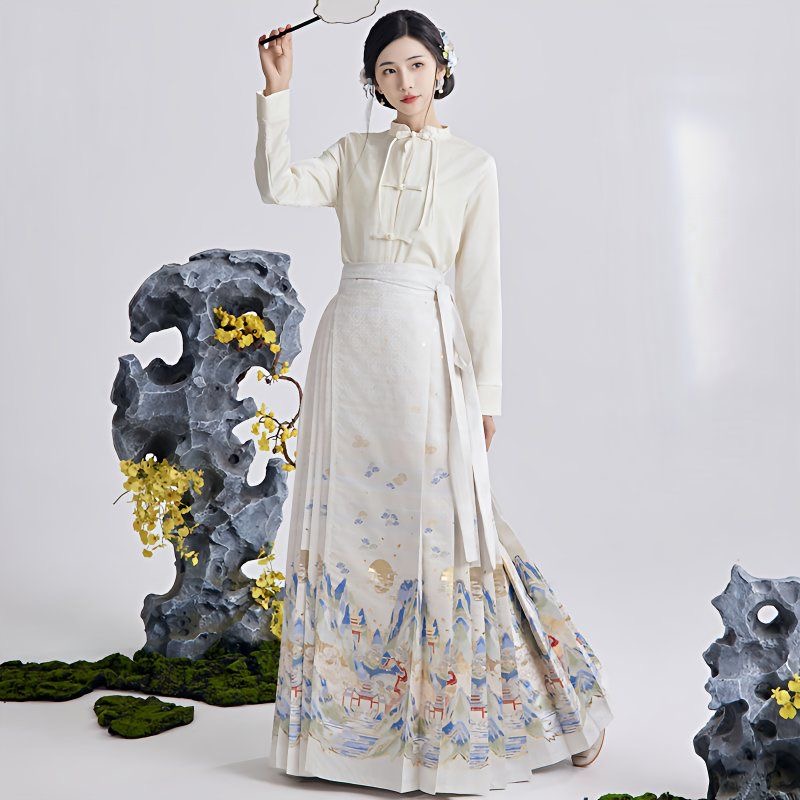 Traditional Hanfu Dress horse-faced skirt