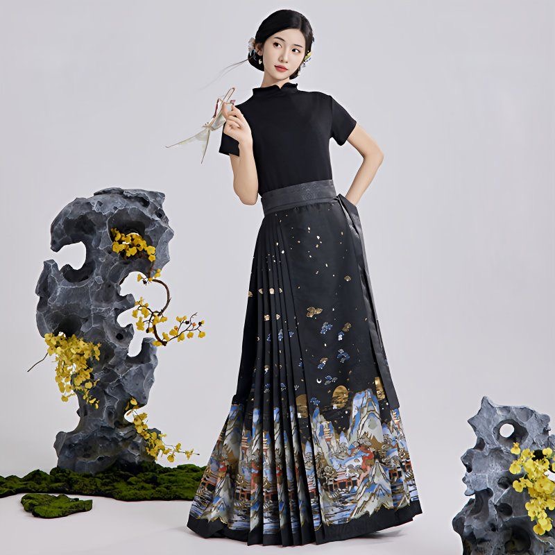 Traditional Hanfu Dress horse-faced skirt