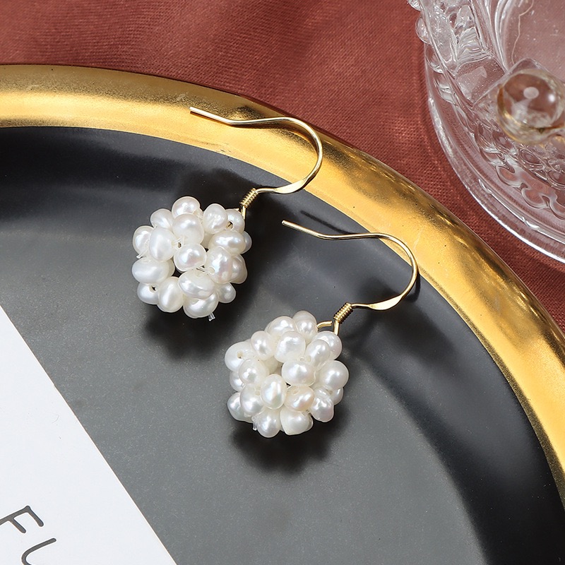 Pearl Cluster Earrings