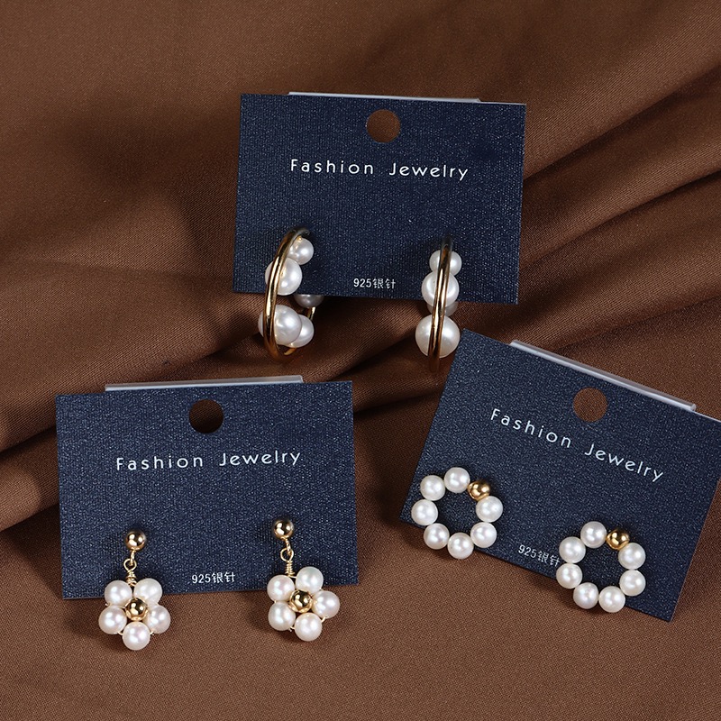 Elegant Pearl Earrings Set