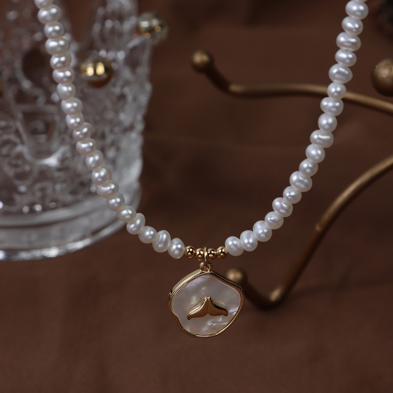 Pearl Necklace with Heart Pendant