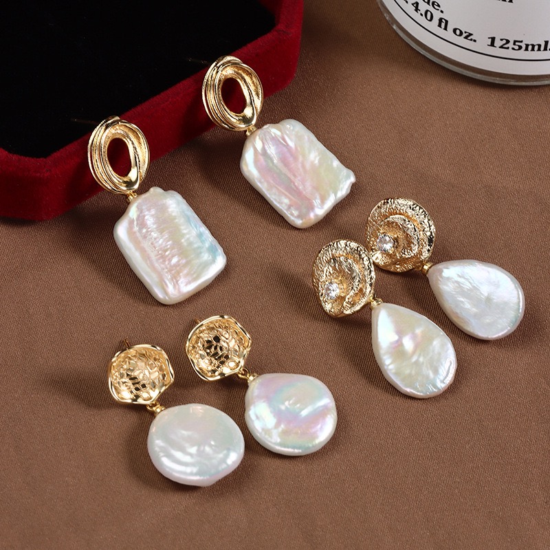 Elegant Pearl Earrings Set