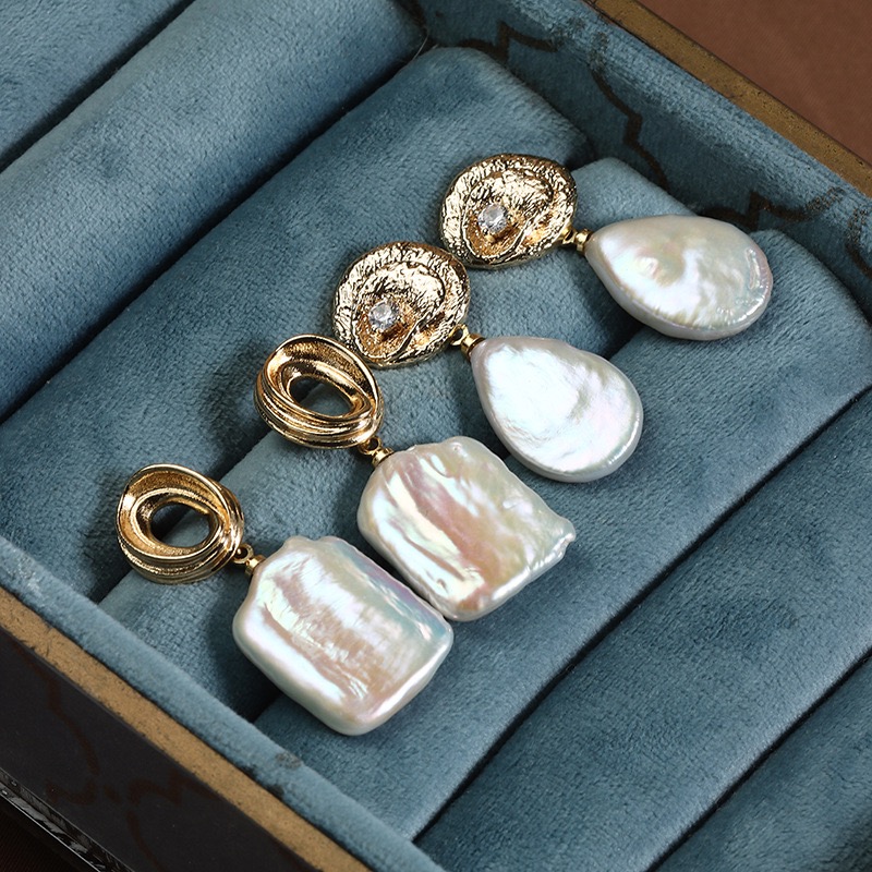 Elegant Pearl Earrings Set