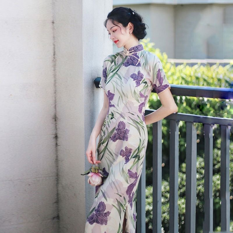 Floral Qipao Dress