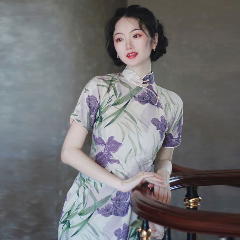 Floral Qipao Dress