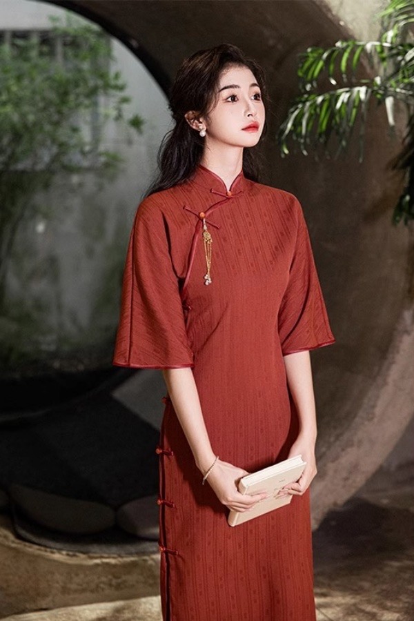Elegant Red Cheongsam