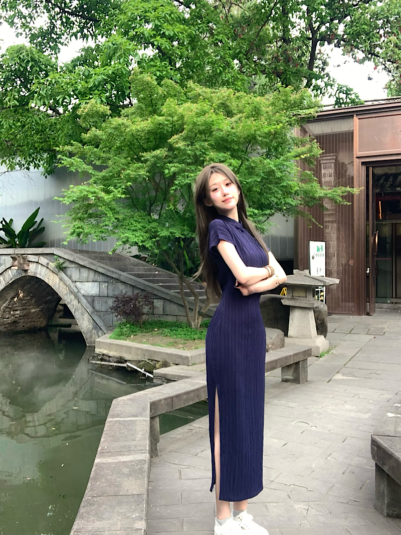 Elegant Long Cheongsam Dress