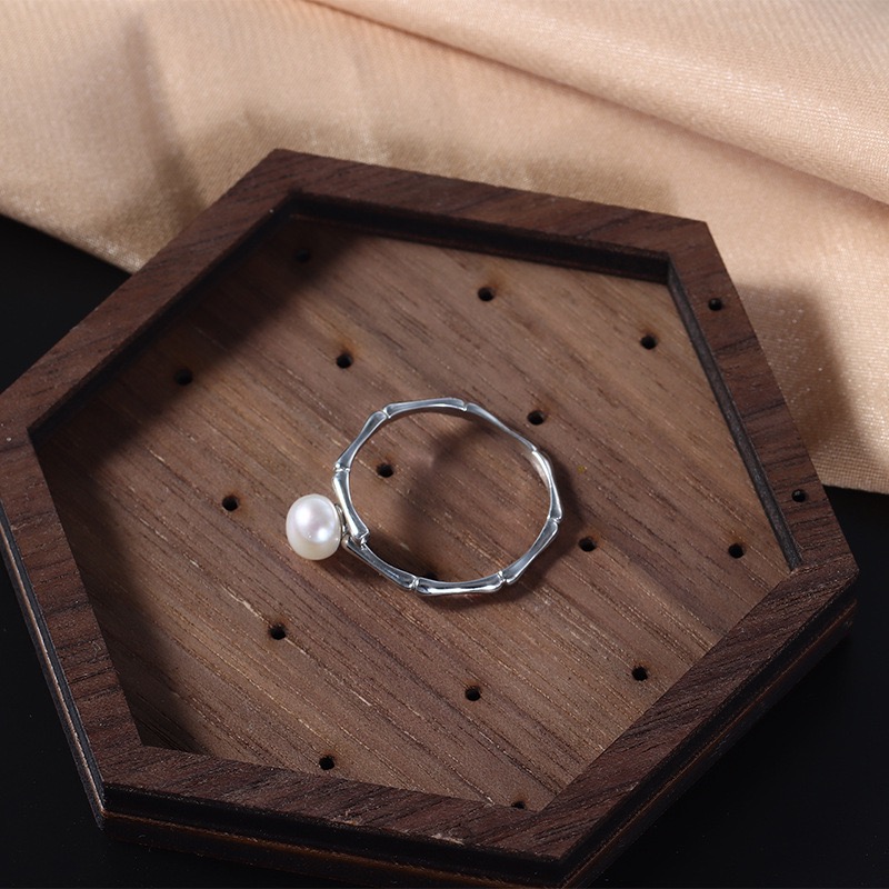 Elegant Pearl Silver Ring