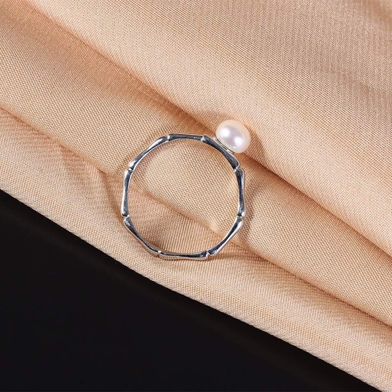 Elegant Pearl Silver Ring
