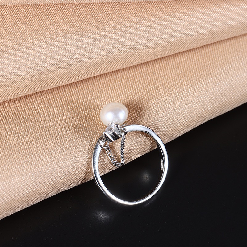 Silver Pearl Ring