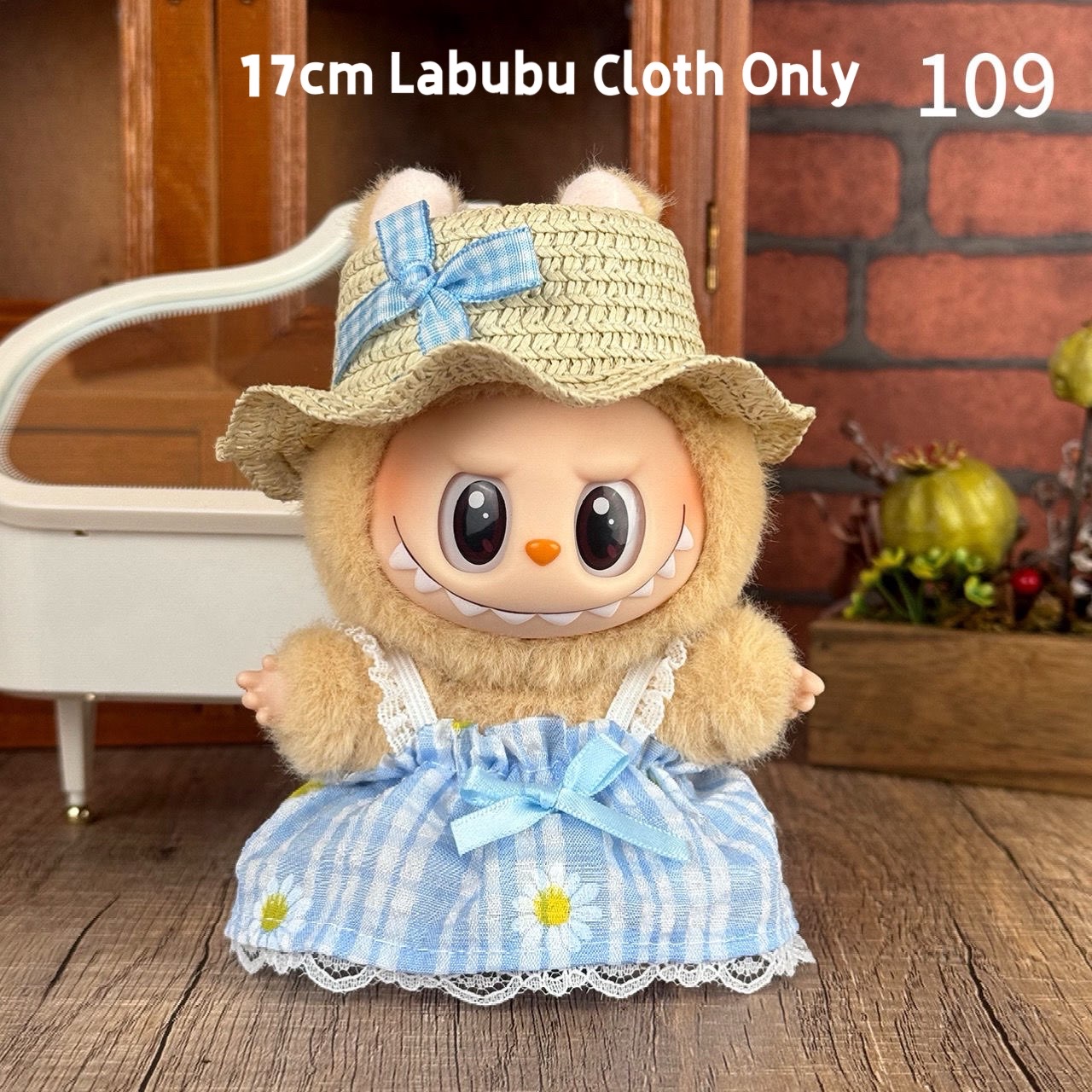 17cm Labubu Doll with Cloth Only