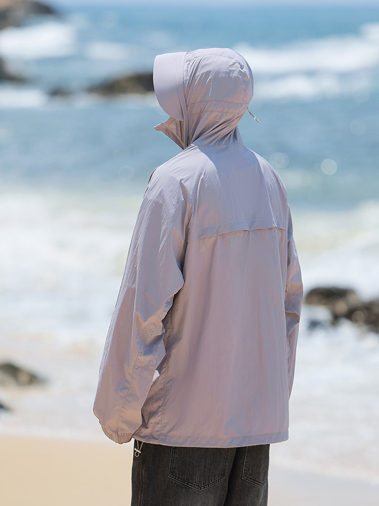 Men /women uv shirt Lavender Hooded Jacket 