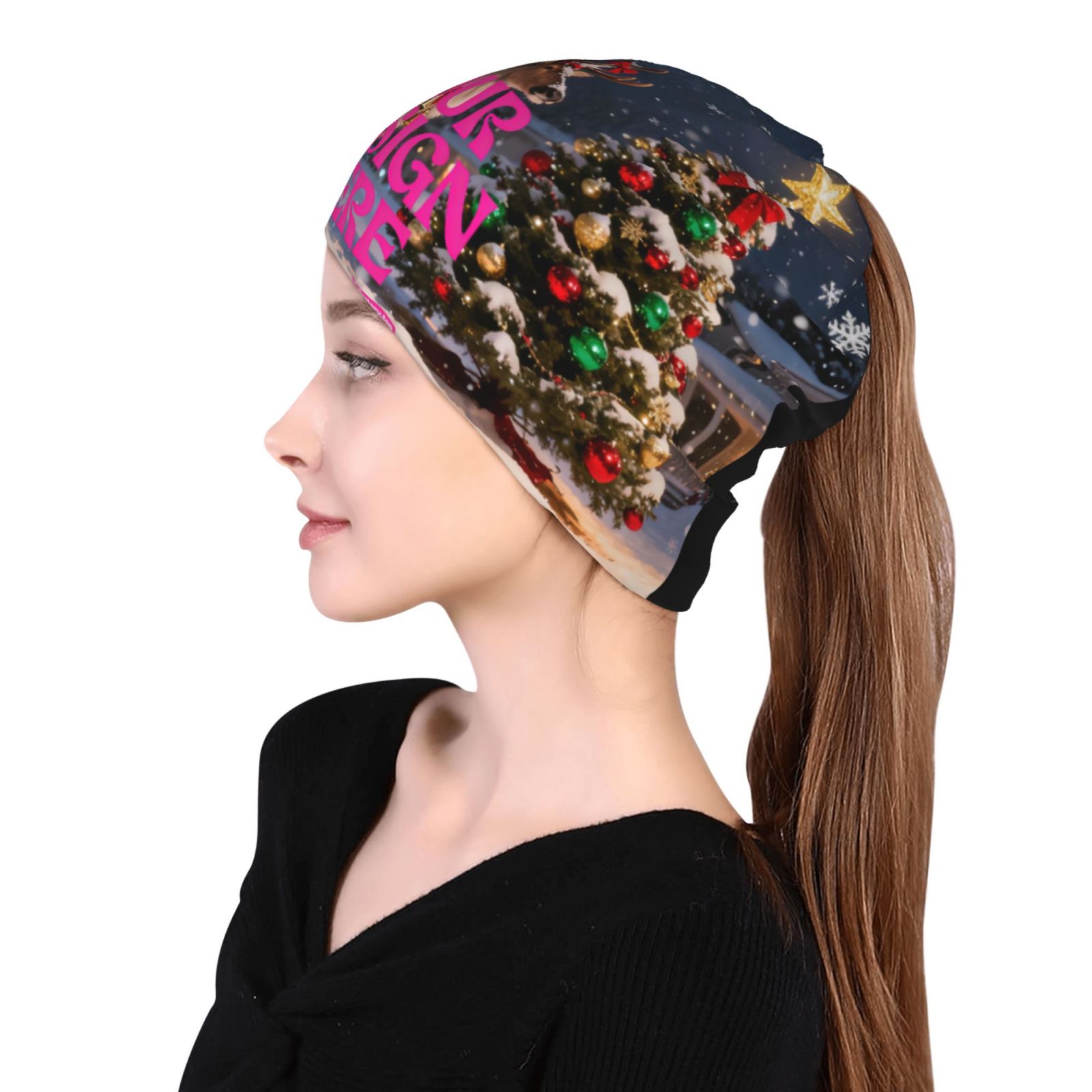 customized print on demand Satin Bonnet