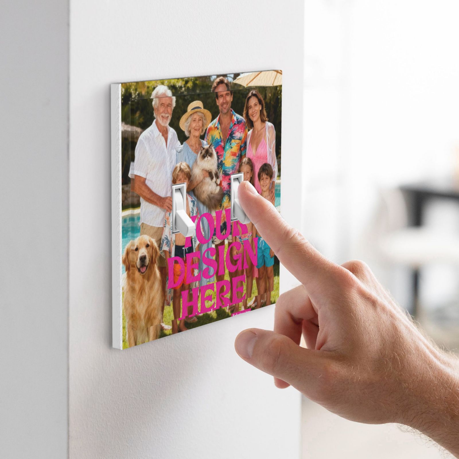 Custom Photo Light Switch Cover 3pcs