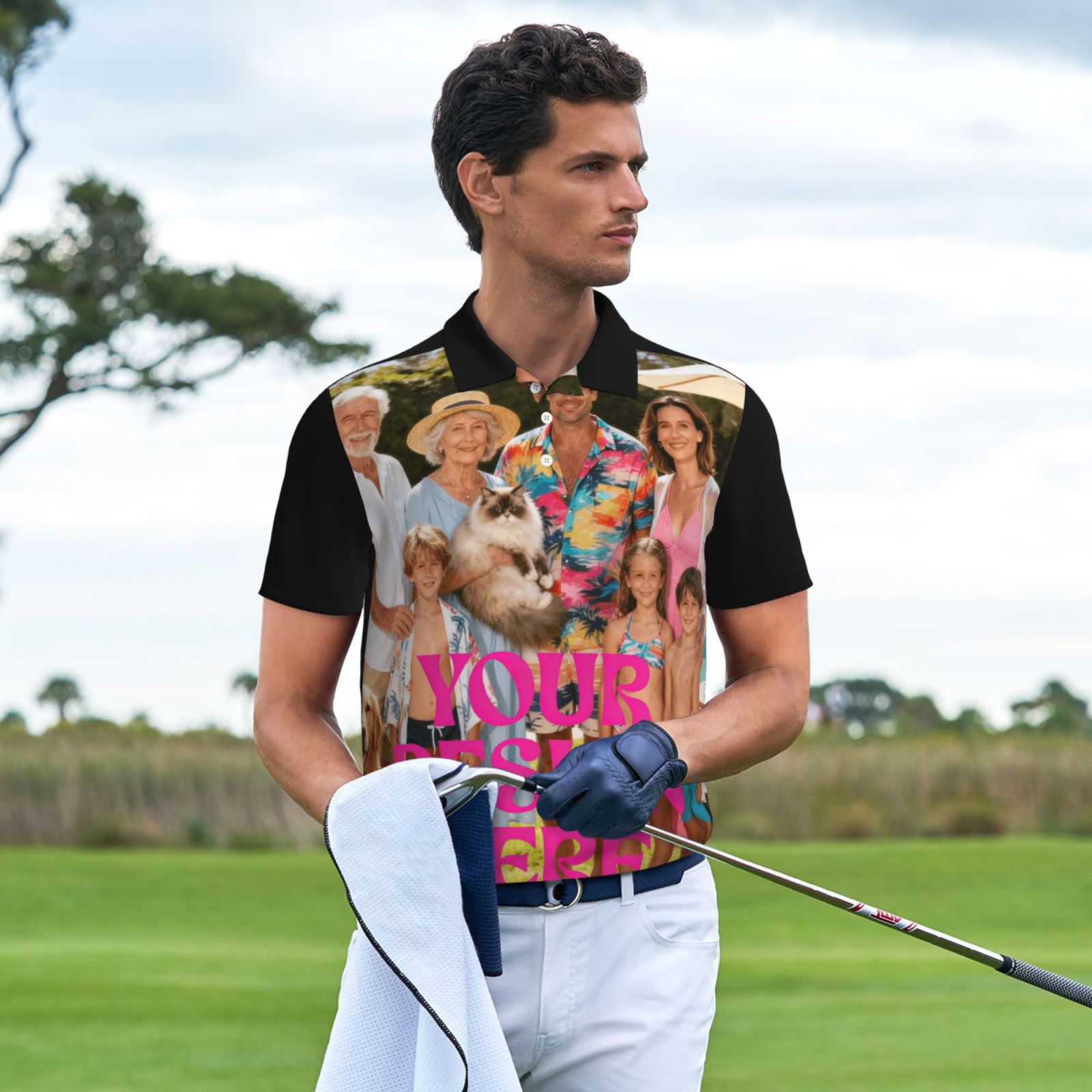 Custom Photo Golf Polo Shirt