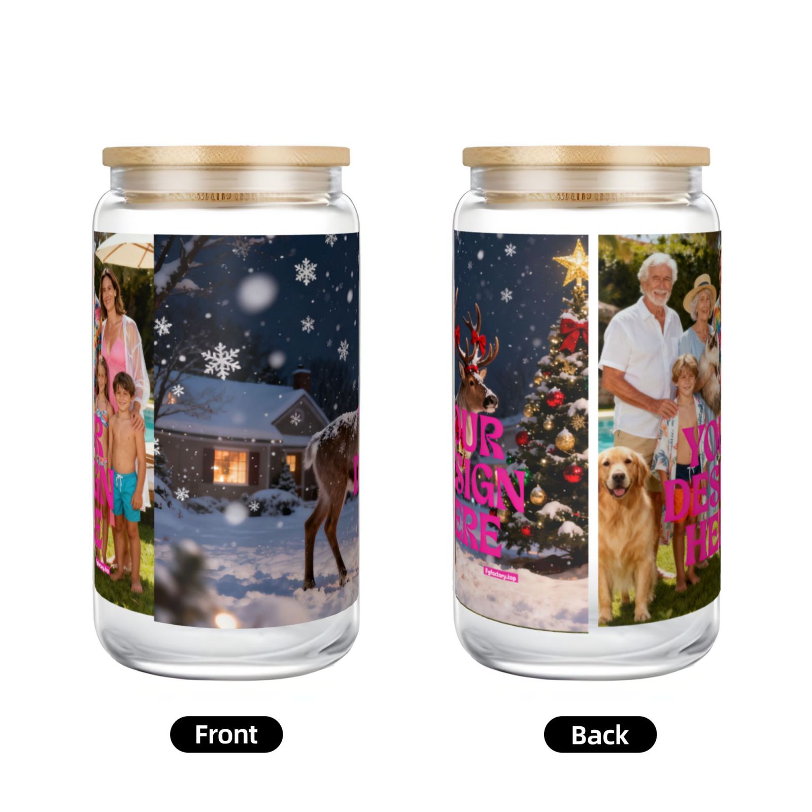 Personalized Photo Glass Jar