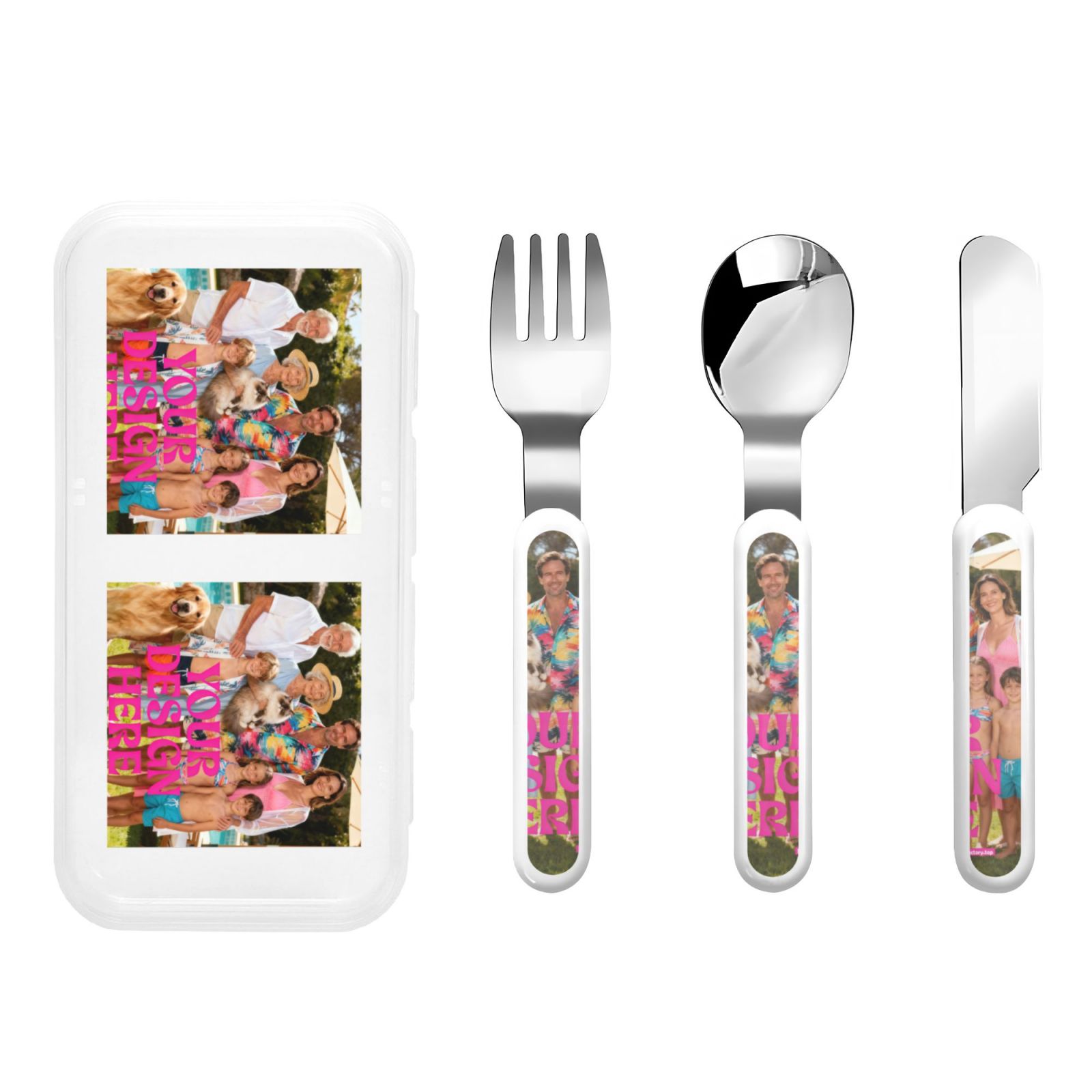 Personalized Cutlery Set with Photo Case