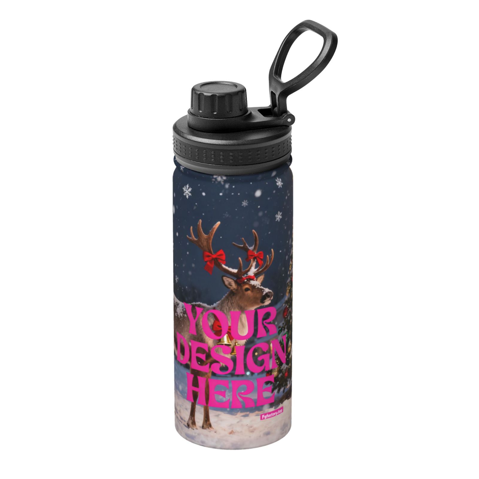 Customizable Holiday Water Bottle