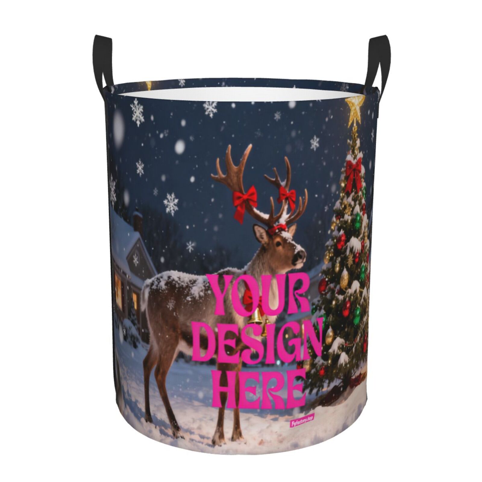 Custom Christmas Laundry Basket