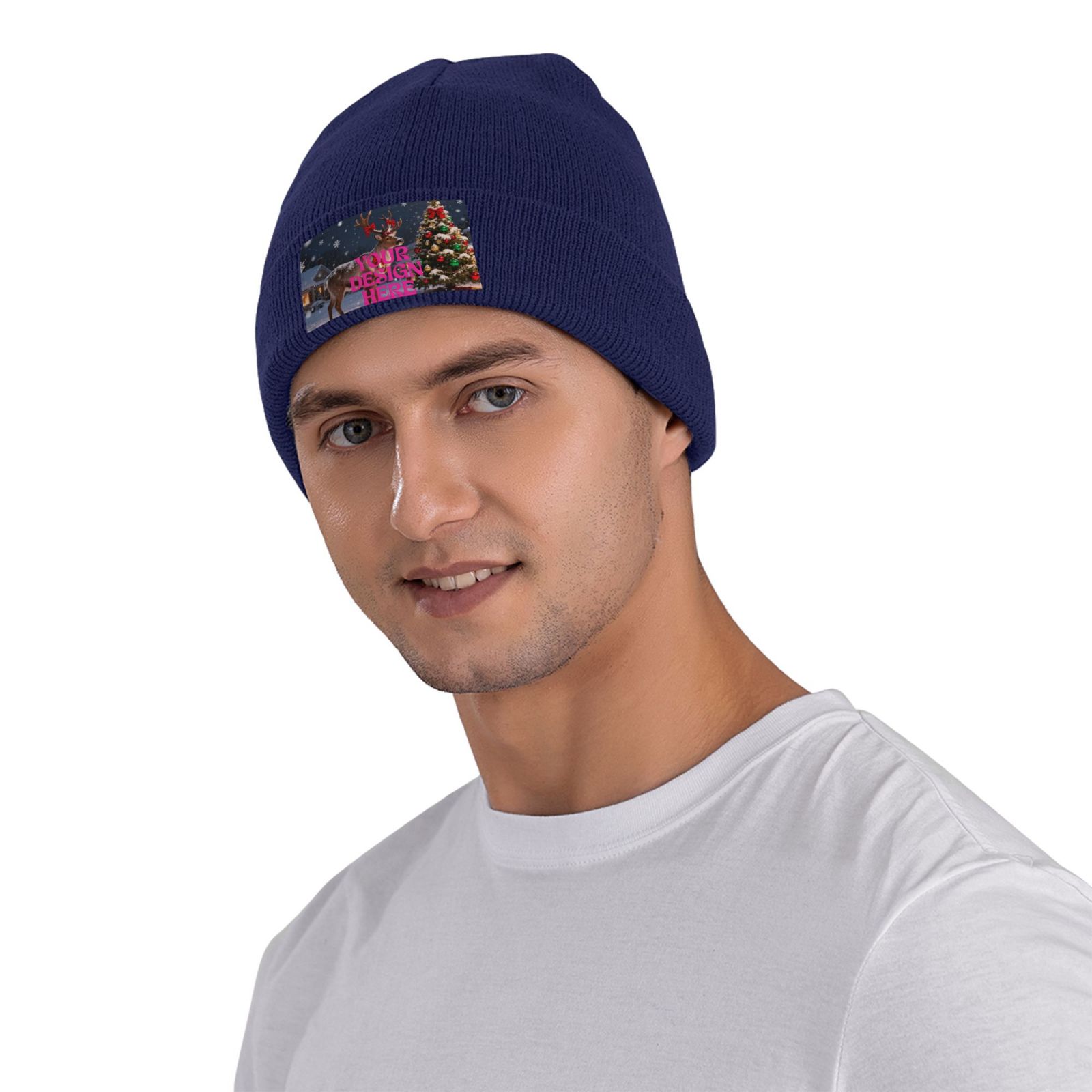 Blue Knit Beanie