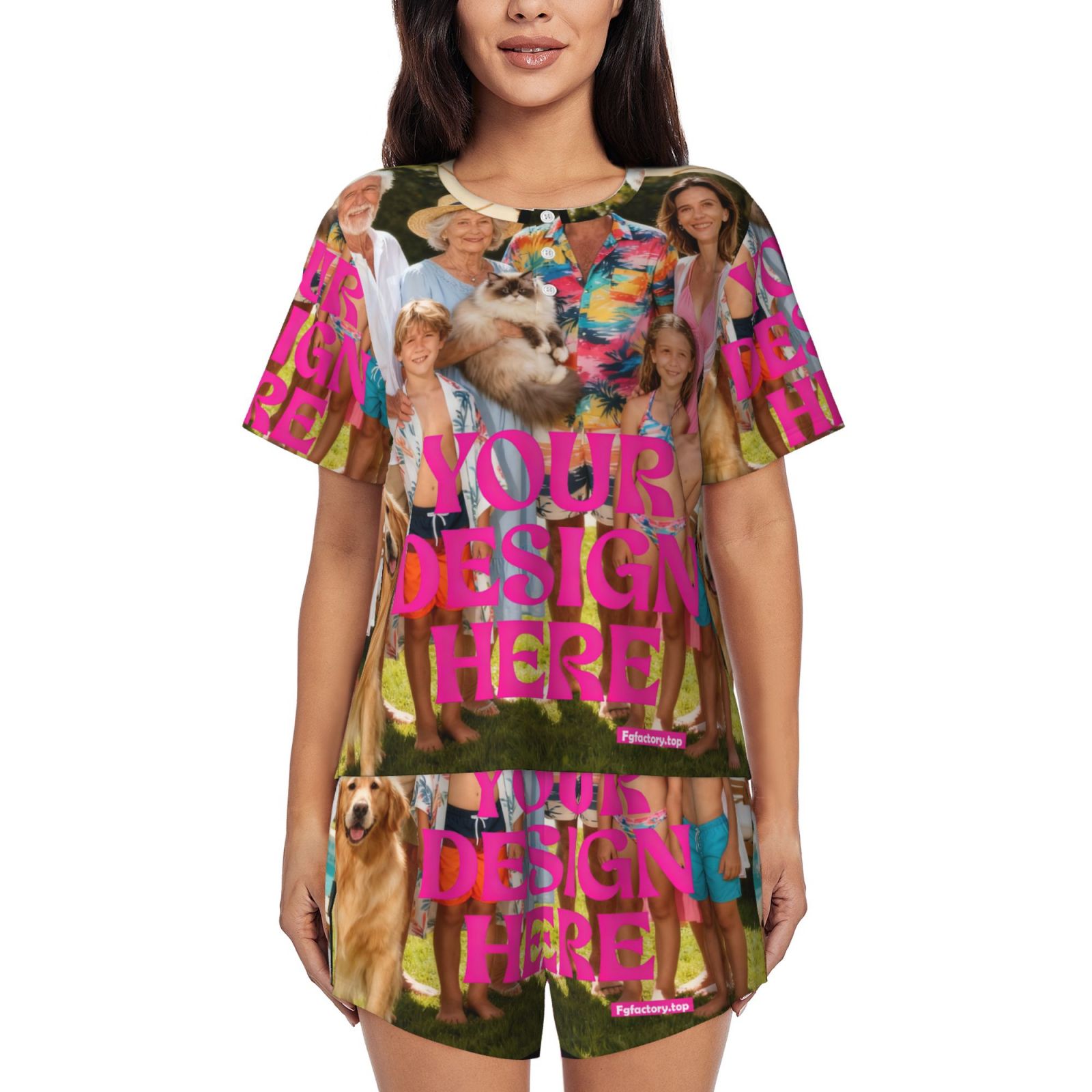 Custom Printed Women's Pajama Set