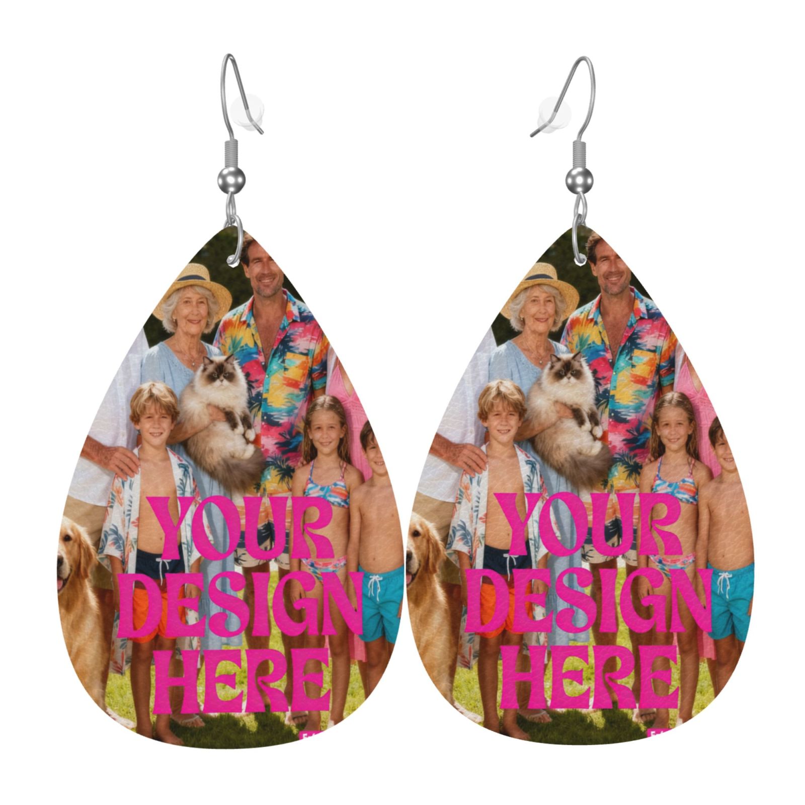 Custom Photo Teardrop Earrings