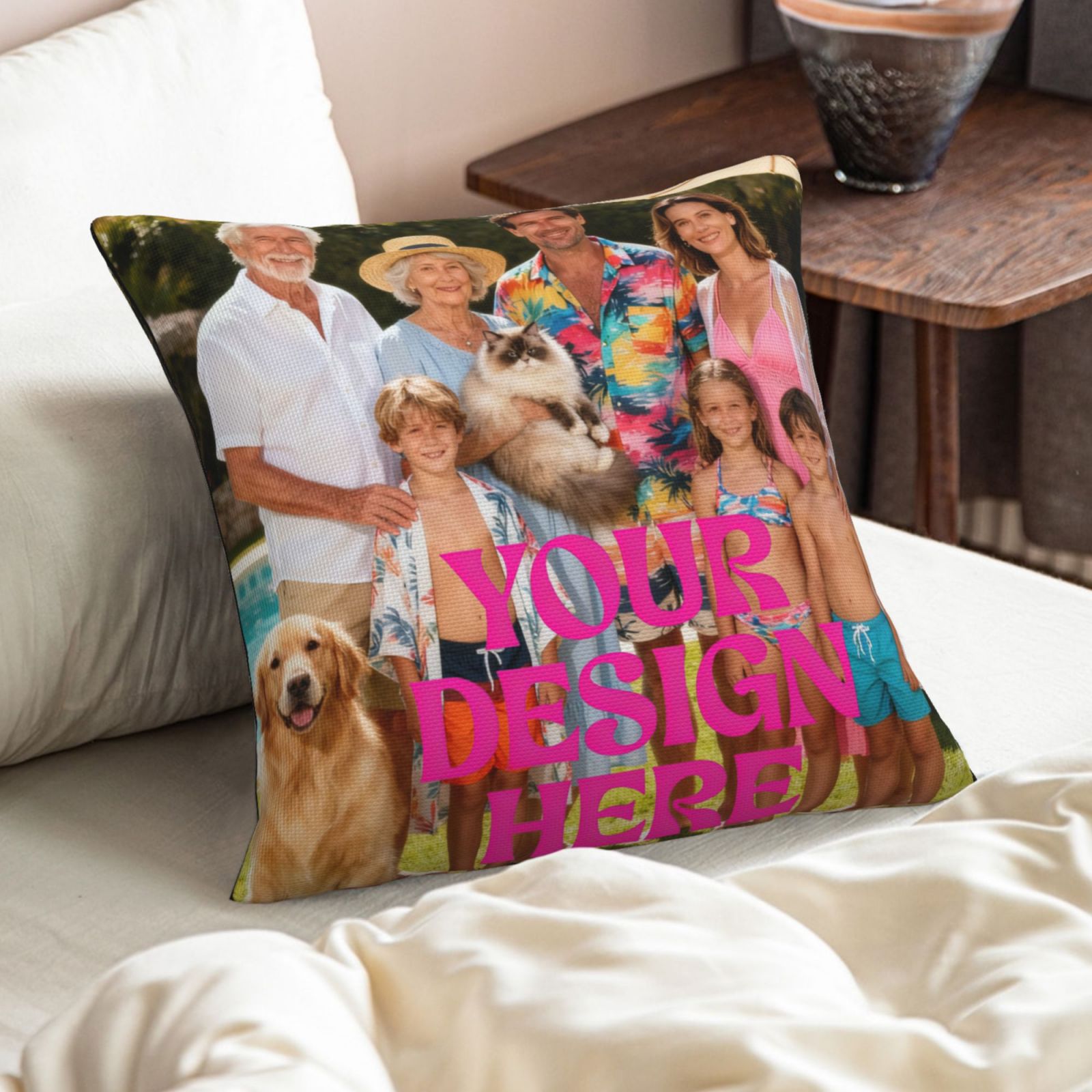 Custom Photo Pillow cover 2 pcs