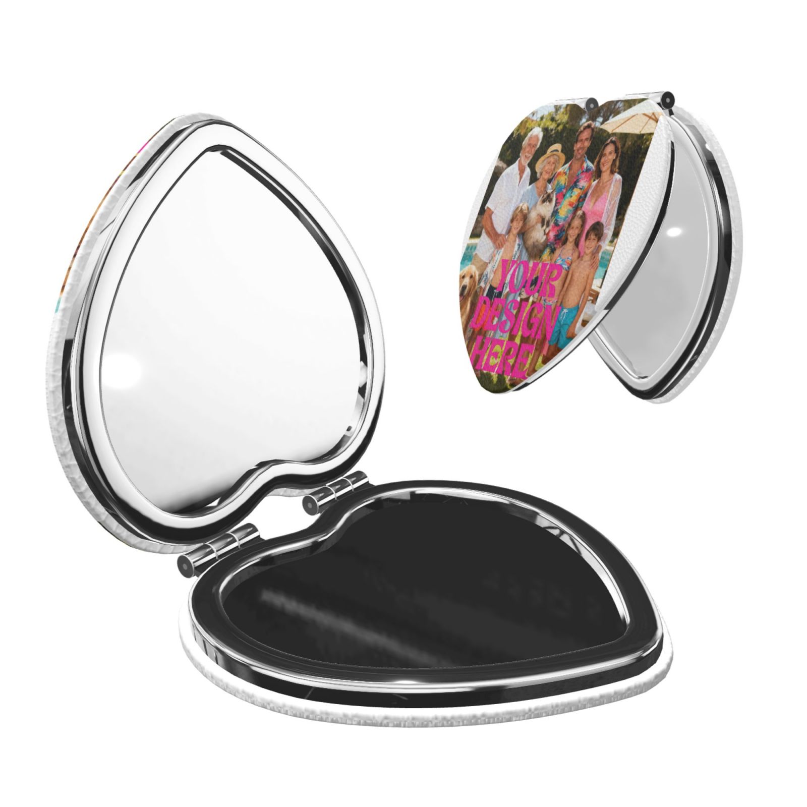 Heart-Shaped Compact Mirror