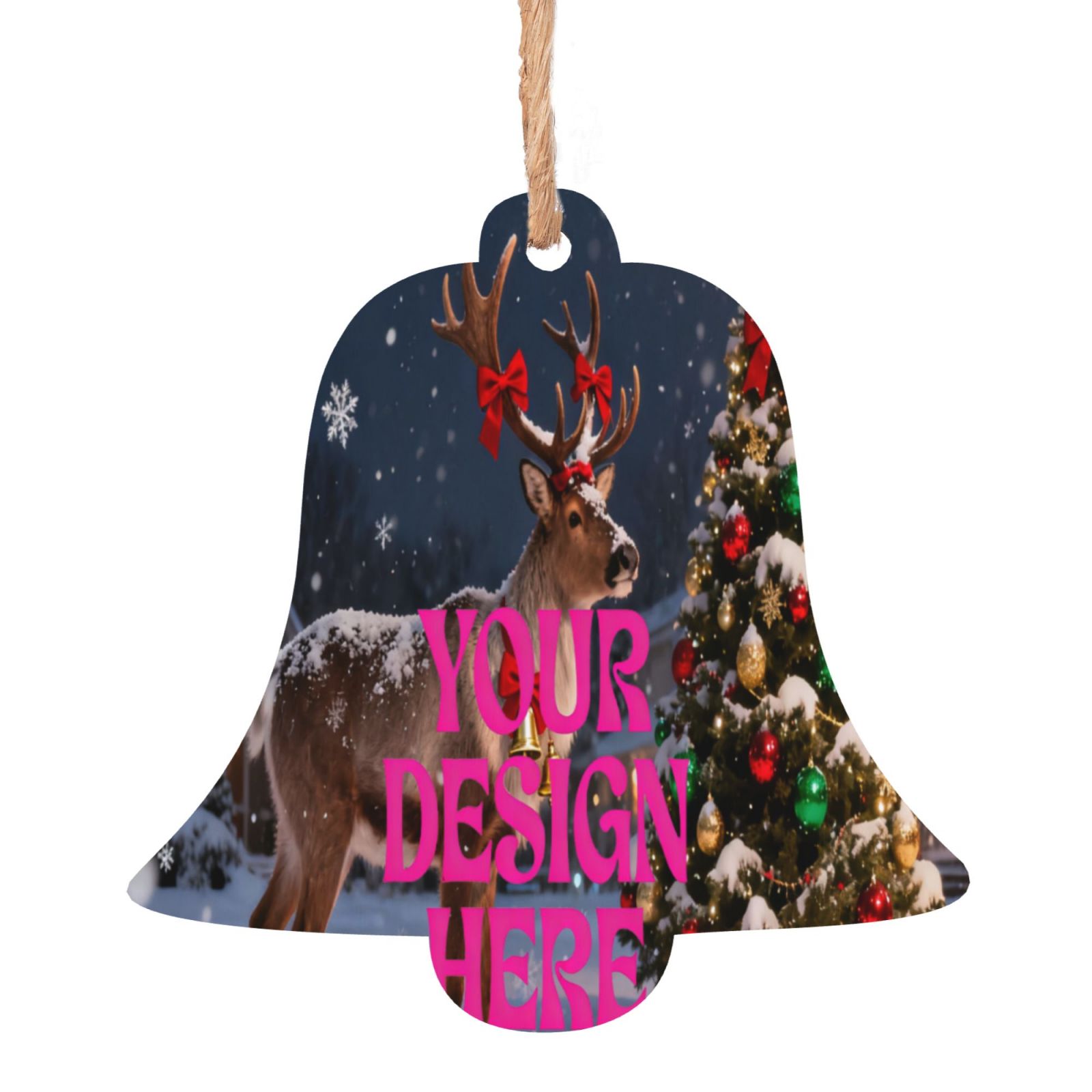 Custom Christmas Bell Ornament