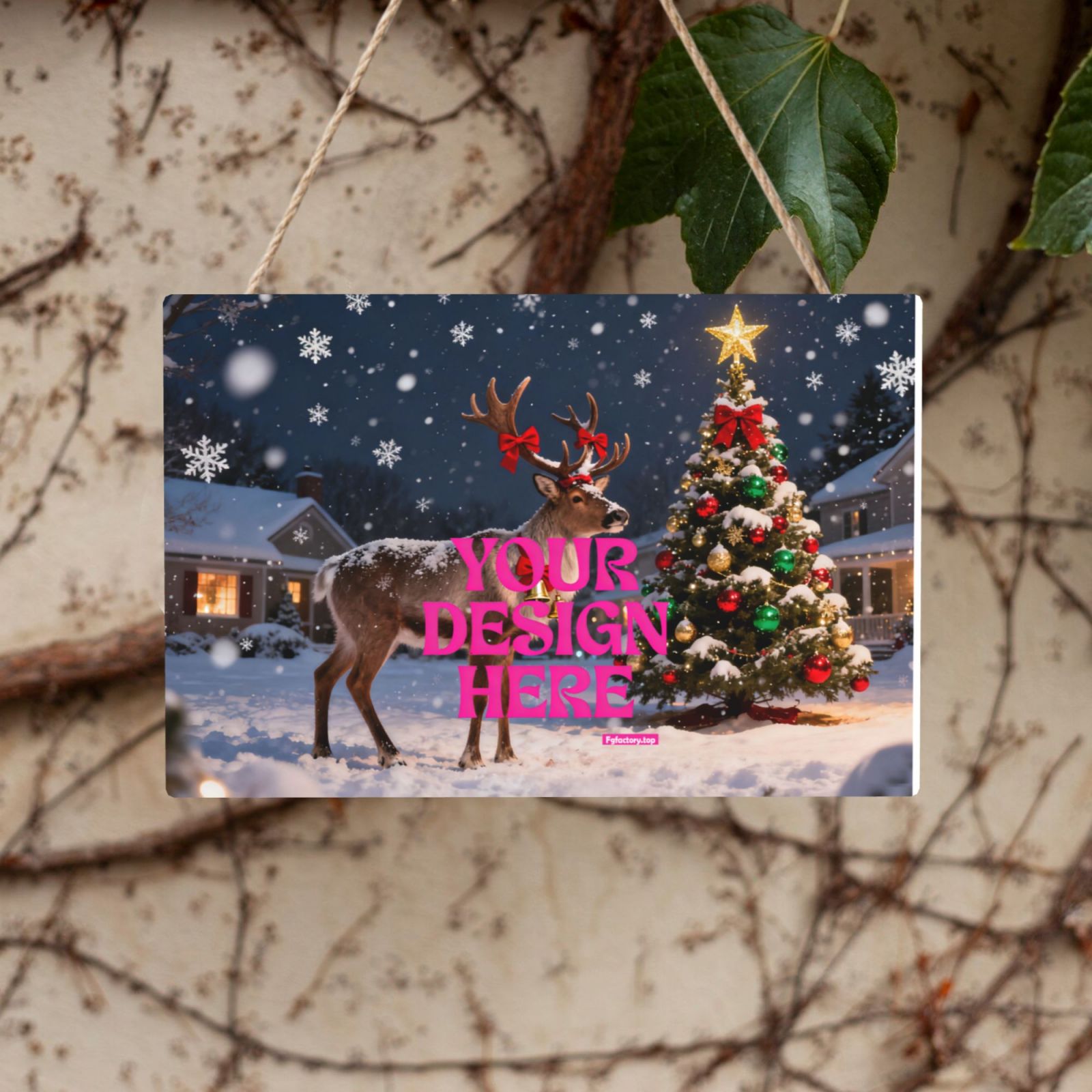 Custom Christmas Hanging Sign